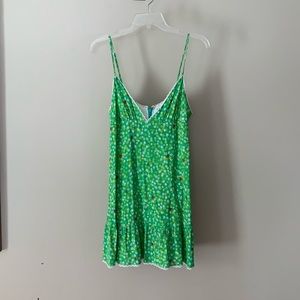 Aritzia Sunday Best Noah Dress - lawn green/daisy